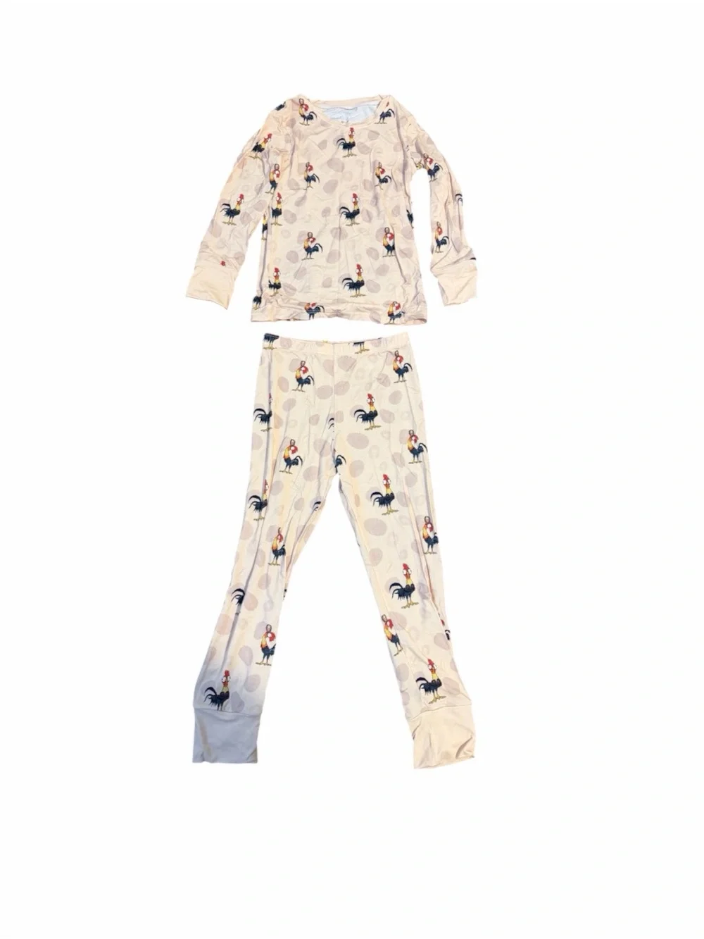 Hei Hei Kids Bamboo Pajama Set Rooster Print Unisex PJs